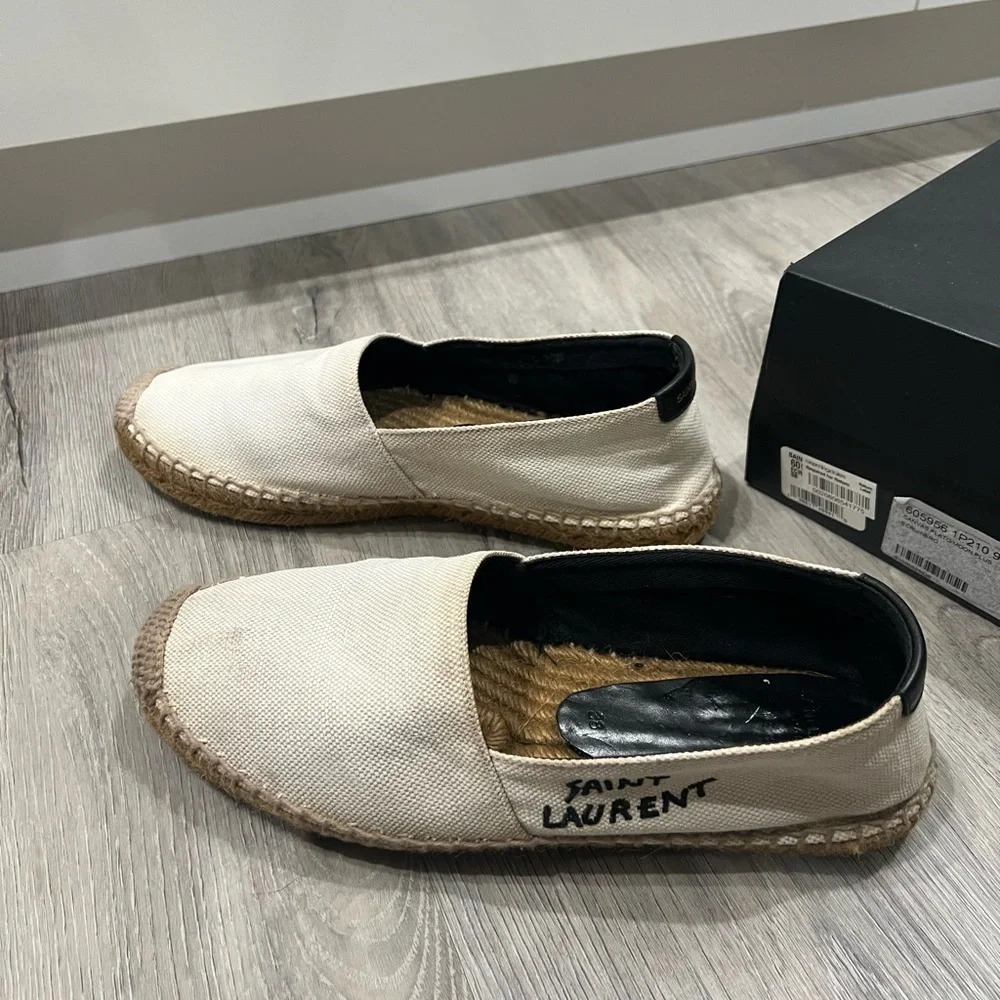 YSL Monogramme logo espadrille